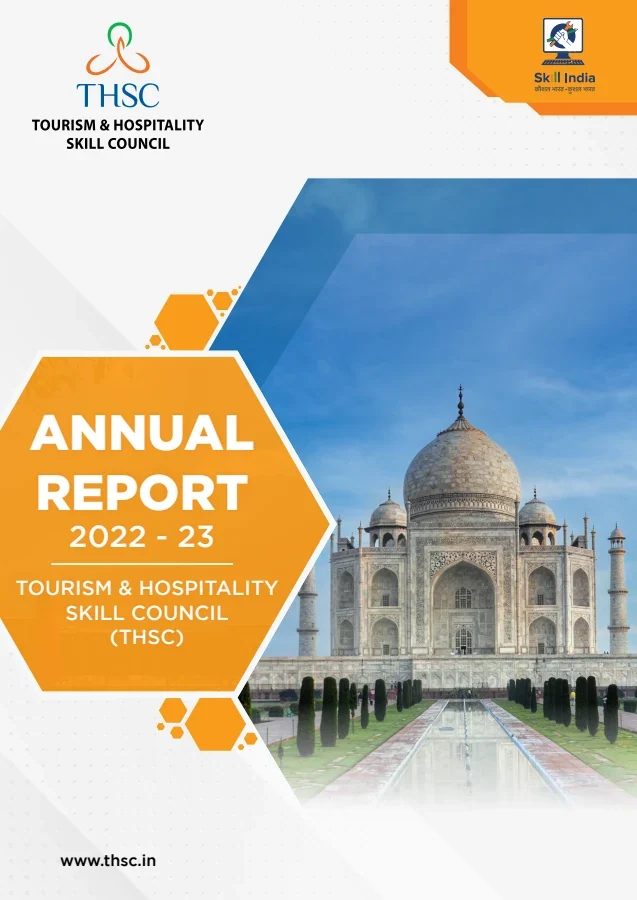 Annual Report 2022-23 cover - Tourism & Hospitality Skill Council