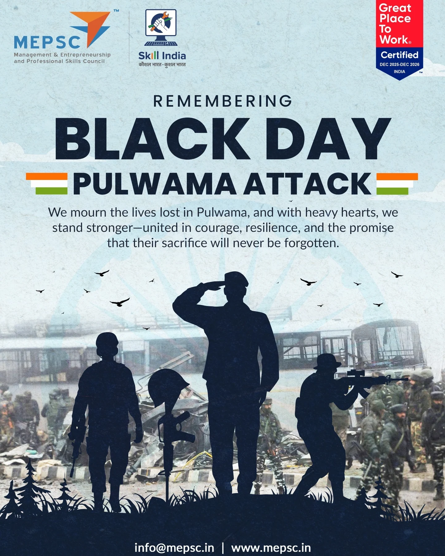 MEPSC social media design - Pulwama remembrance tribute