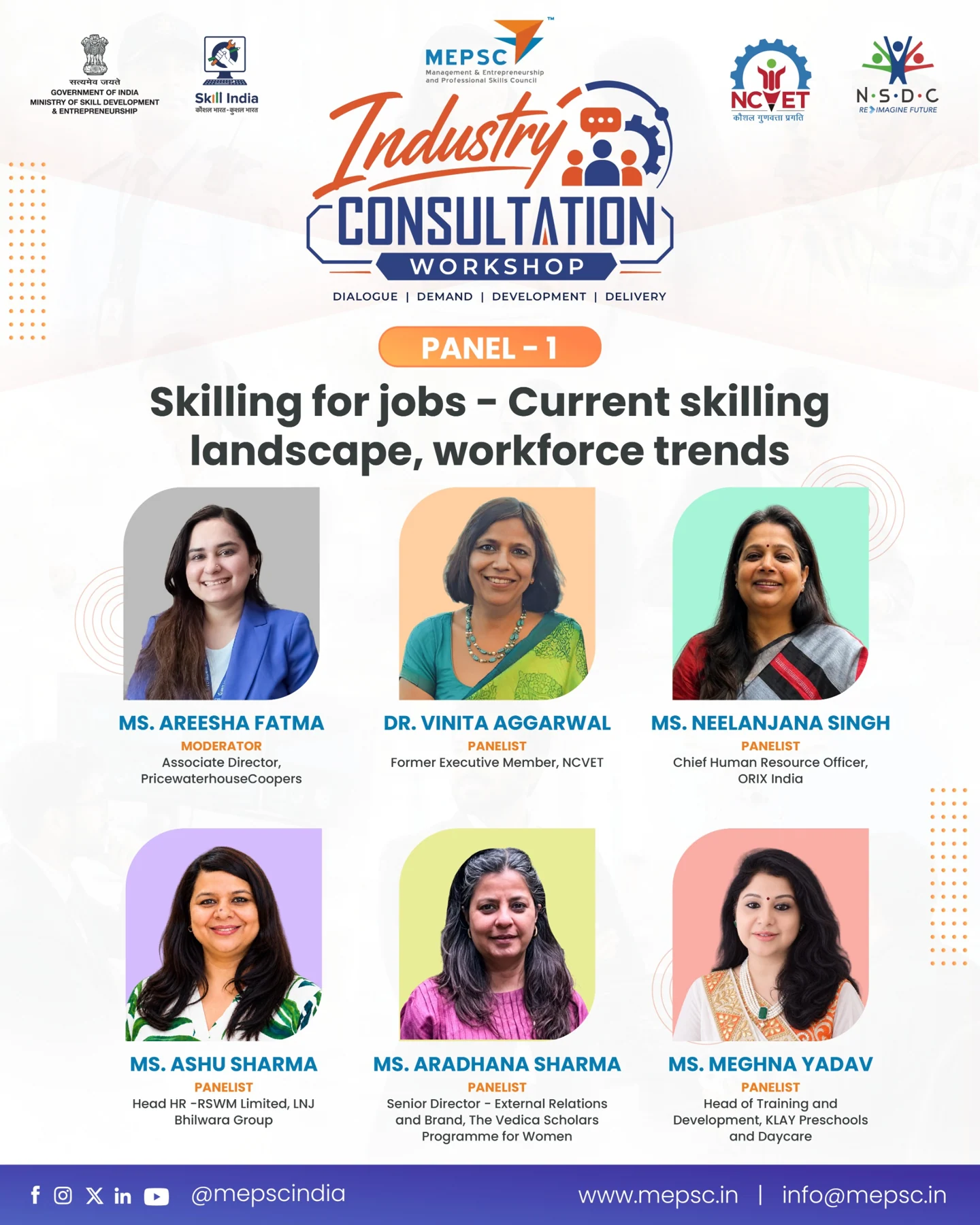 Industry Consultation Workshop - Skilling for jobs panel